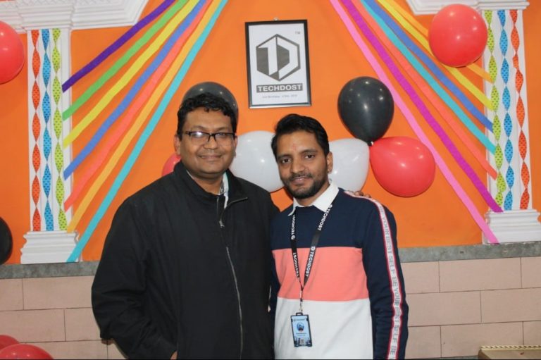 guests-techdost-birthday-party-celebration-software-company-office-meerut-delhi-ncr