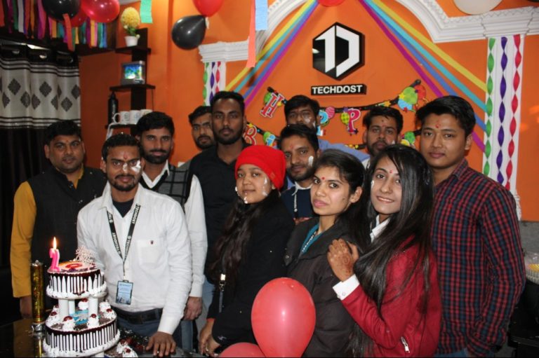 techdost-team-birthday-party-celebration-website-design-company-office-delhi-ncr-meerut
